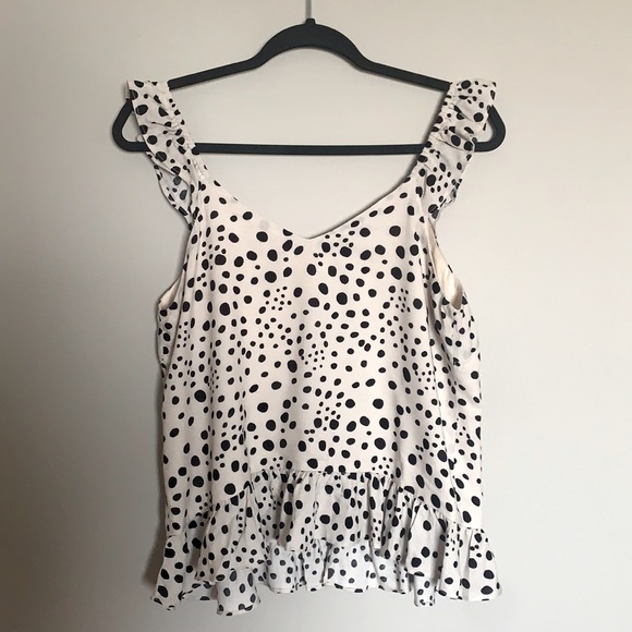 Lost in lunar peplum top M - Picture 2 of 3